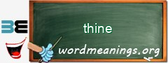 WordMeaning blackboard for thine